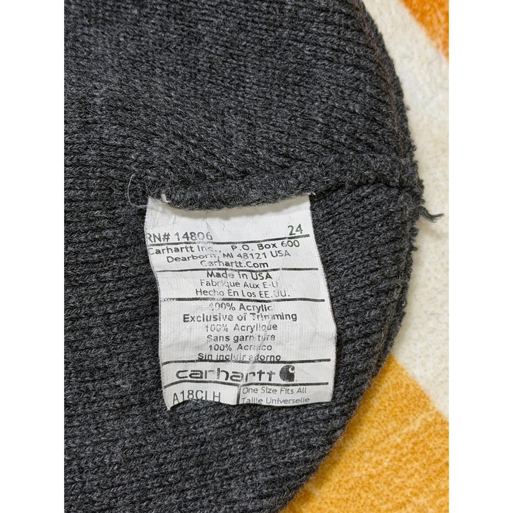 Carhartt A18CLH Acrylic Watch Hat Beanie Charcoal Gray Made in USA OSFM - Picture 4 of 5